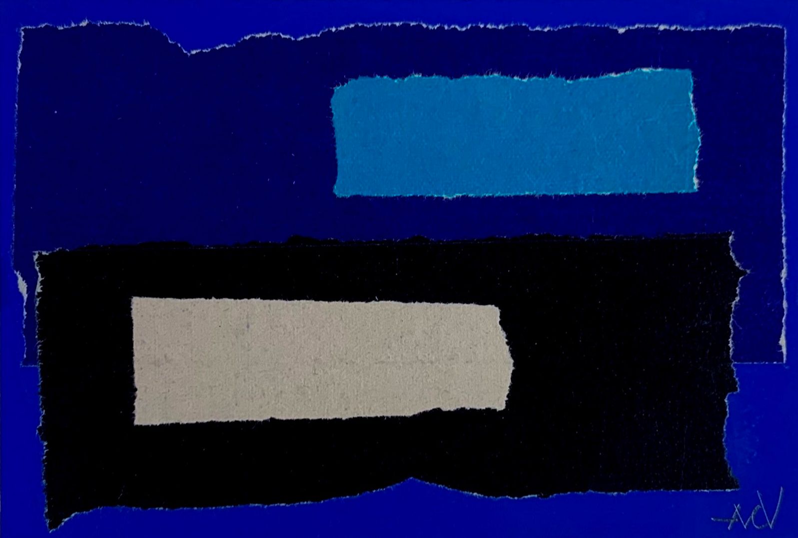Andre van der Vossen - Collage: Abstracte compositie kopen? Bied vanaf 295!