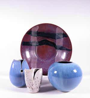 Ed Meissenberg - Aardewerk, Lot van vier objecten verkocht voor € 50!