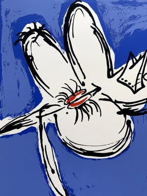 Johan Claassen - kleurenzeefdruk - 'Liggend naakt' - 1986 kopen? Bied vanaf 50!