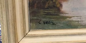 Niet of onleesbaar gesigneerd - C4350-1 - Knotwilgen aan het water kopen? Bied vanaf 10!