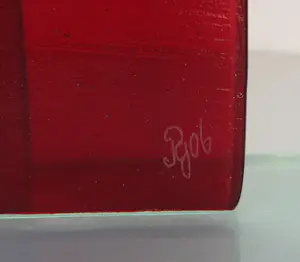 Bert Grotjohann - Glas, Kleurrijk abstract glazen object kopen? Bied vanaf 150!