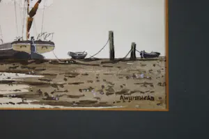 AcheterAllan Whitehead - Schip en roeiboten aangemeerd? Enchérissez de 45!