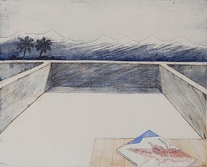 Jan Verburg - Gezicht op de Atlas, 1978, 0/XV - Kleurenets op papier kopen? Bied vanaf 20!