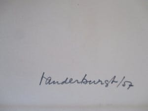 Flip van der Burgt - Houtsnede "De Voert Bergen NH" kopen? Bied vanaf 35!