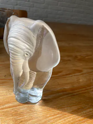 Mats Jonasson - Sculptuur/presse-papier olifant, jaren 70ig kopen? Bied vanaf 45!