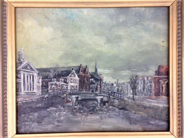 Niet of onleesbaar gesigneerd - Oud stadsgezicht kopen? Bied vanaf 1!