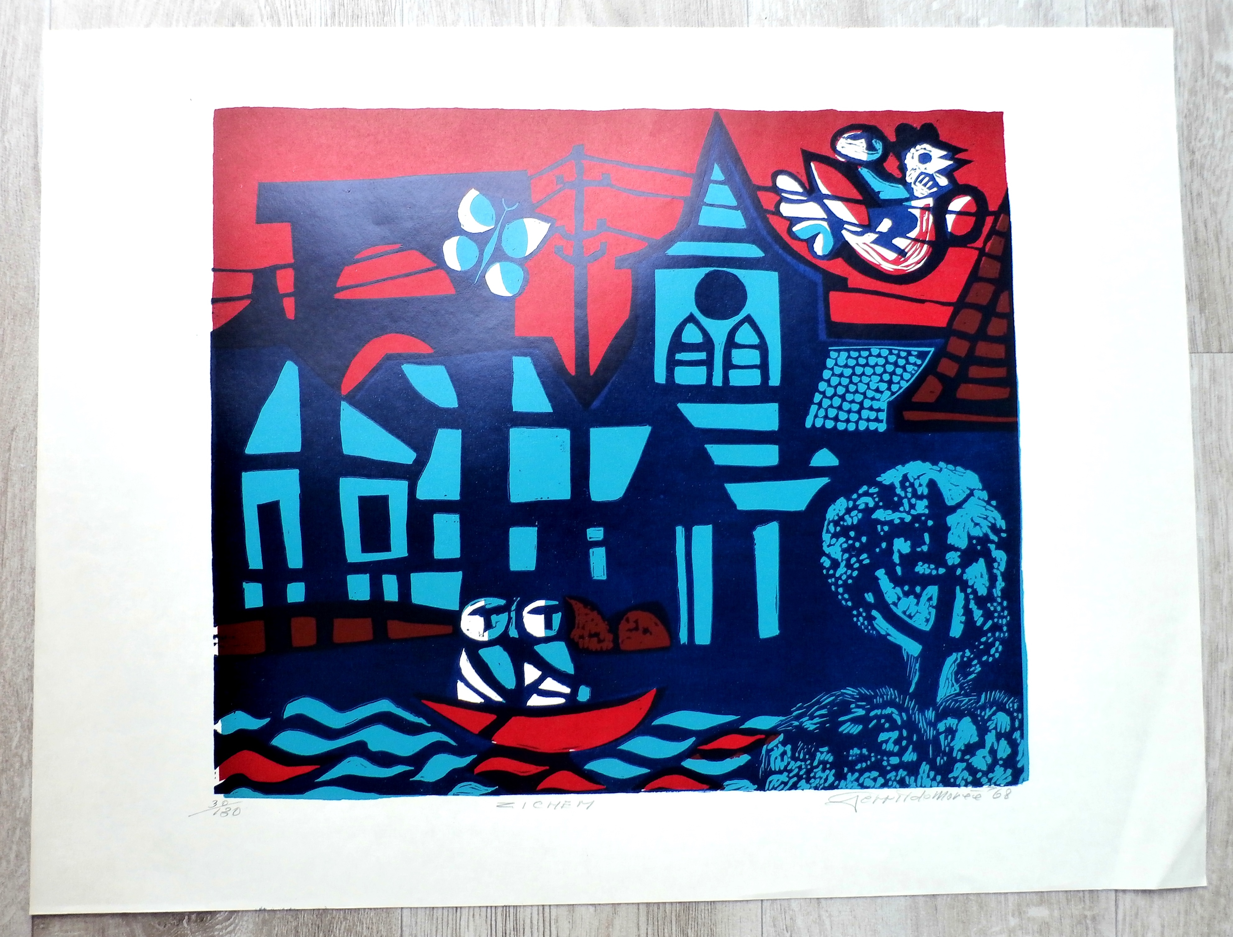 Gerrit de Moree - Litho: Zichem - 1968 kopen? Bied vanaf 45!