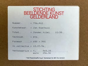 Jan Sierhuis - Zonder titel kopen? Bied vanaf 75!