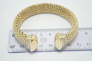 65 - Forse 18 Krt gouden armband - fantasie schakel - ZGAN - met onedele kern kopen? Bied vanaf 1160!