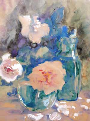 Egberdina Hester Jaarsma - Bloemstilleven. verkocht voor € 80!