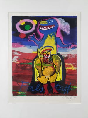 Corneille - Falstaff (heldere kleurenzeefdruk in fraaie lijst) kopen? Bied vanaf 1!