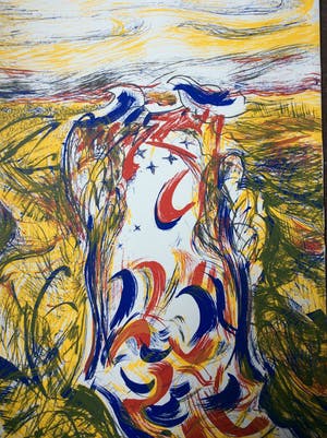 Niet of onleesbaar gesigneerd - Spaans Landschap - lithografie, handgesign. kopen? Bied vanaf 1!