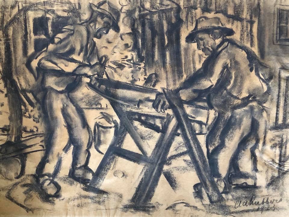 Adriaan Lubbers - Houthakkers aan het werk kopen? Bied vanaf 1500!