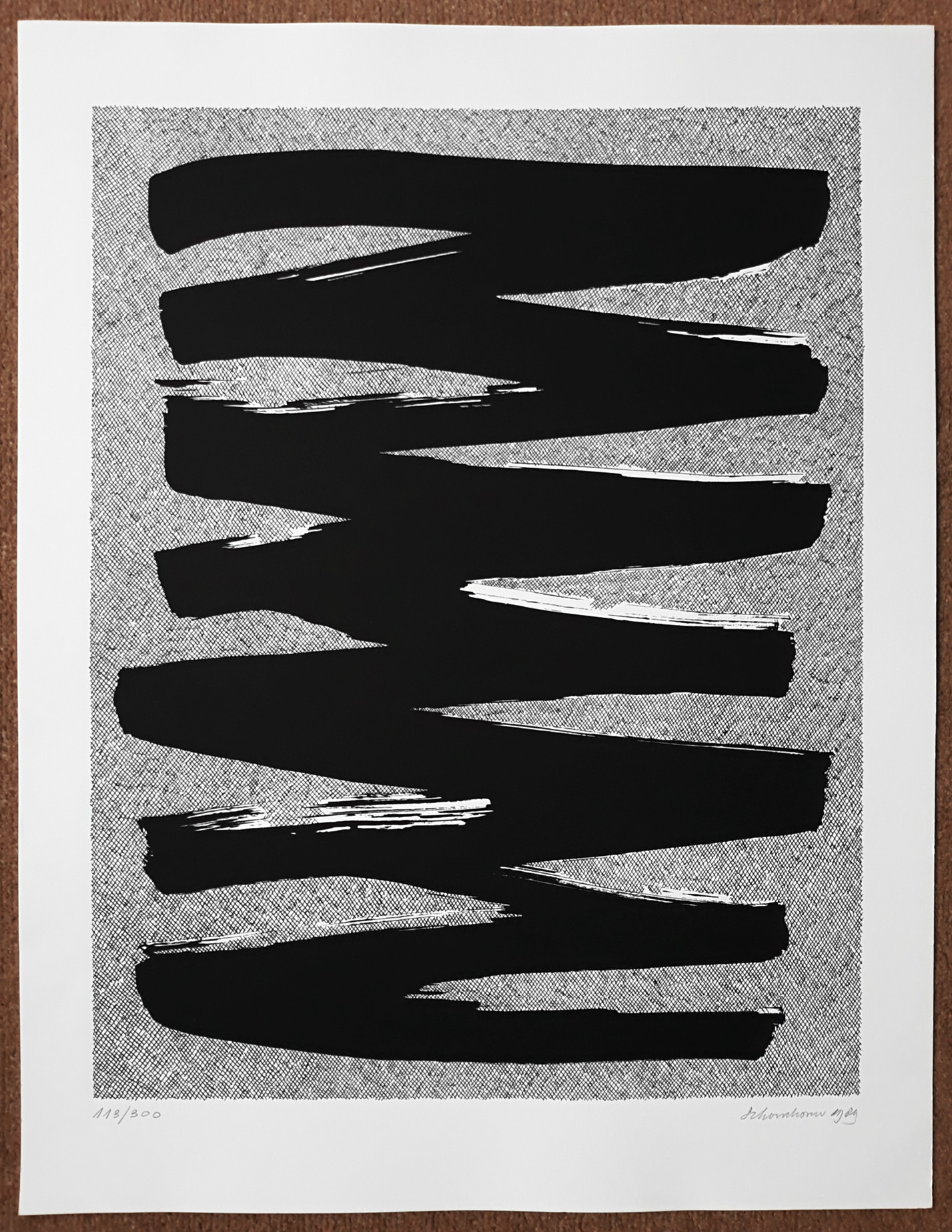 Jan Schoonhoven - Abstracte compositie, zeefdruk kopen? Bied vanaf 675!