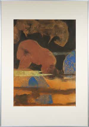 Ru van Rossem - Ets/aquatint en reliëfdruk, Romance de la luna luna - Ingelijst verkocht voor € 1!