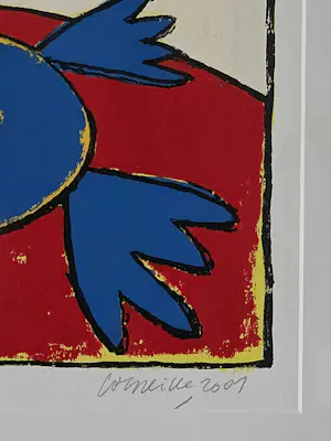 Corneille - Blauwe vogel - Gesigneerd - 2001 kopen? Bied vanaf 300!