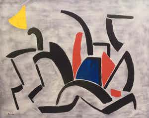 Toon Kelder - C4746, Abstracte compositie verkocht voor € 40!