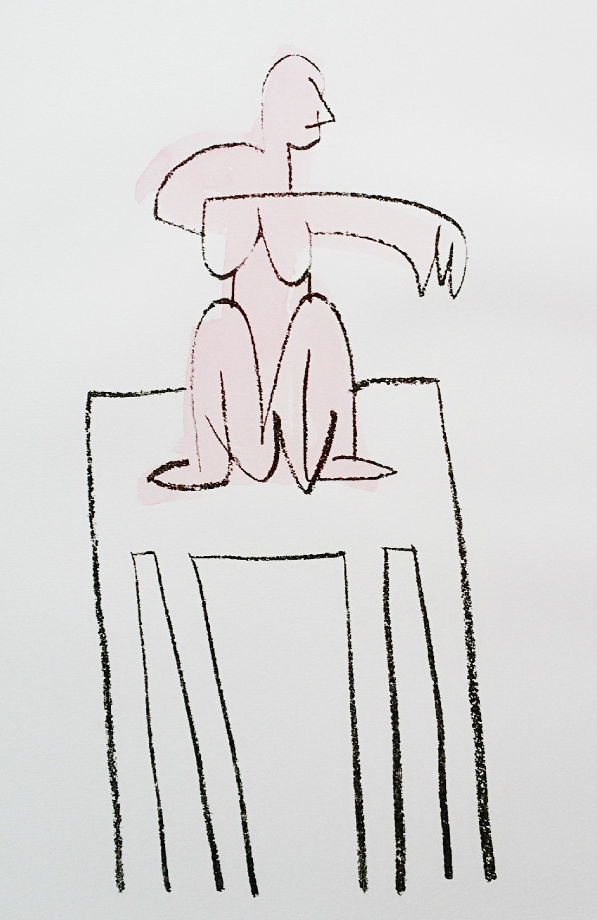 Klaas Gubbels - Naakt op tafel, met de hand geaquarelleerde ets kopen? Bied vanaf 275!