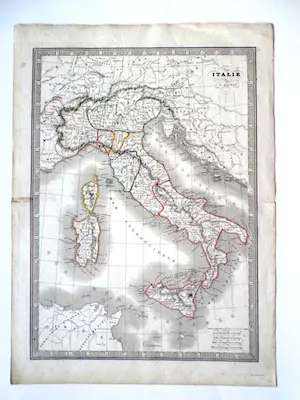 AcheterNiet of onleesbaar gesigneerd - C.V. Monin - Mappa Italia Antica Atlante Universale di Geog- 1839? Enchérissez de 1!