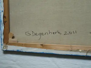 George Degenhart - Acrylverf op doek , Abstracte voorstelling - 80 x 80 cm. – 2011 kopen? Bied vanaf 80!