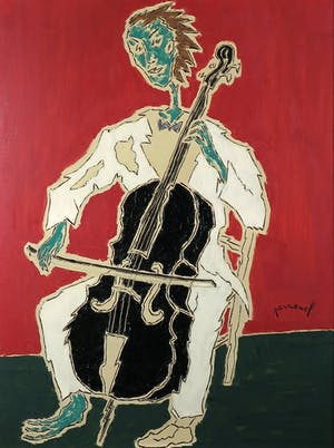 Percenel - Olieverf op doek, Violoncelle - Ingelijst kopen? Bied vanaf 300!