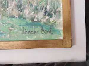 Anneke Boot - Zonnig heidelandschap met bomen kopen? Bied vanaf 180!