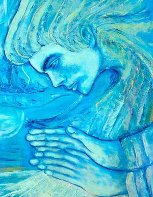 Kiss Riemvis - Olieverf op doek, z.t. Droomfiguren - Ingelijst kopen? Bied vanaf 50!