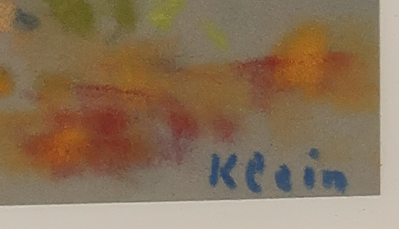Frits Klein - Pastelkrijt op papier, Zonder titel - Ingelijst kopen? Bied vanaf 150!