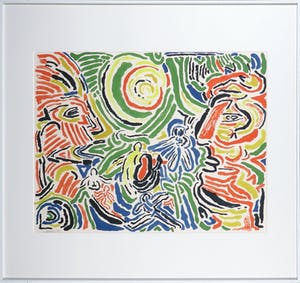 Pieter Holstein - Litho, Spoor van daden - Ingelijst kopen? Bied vanaf 35!