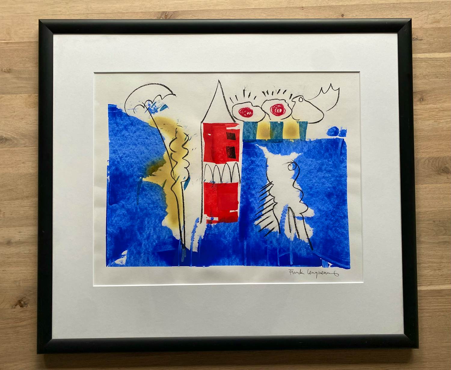 Frank Lengvenius - Uniek werk, ingelijst kopen? Bied vanaf 100!