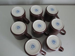 Villeroy en Boch - 8 stuks vintage mokken / Douwe Egberts kopen? Bied vanaf 50!