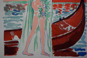 Kees van Dongen - Houtgravure - Gerbe-de-perles aborde au palais kopen? Bied vanaf 50!