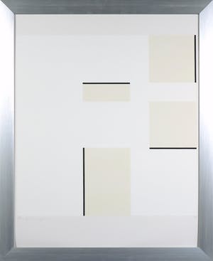 Harry van Kuyk - Zeefdruk, Z.T. Geometrische compositie - Ingelijst kopen? Bied vanaf 100!