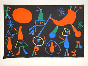 Joan Miro - Barcelona - 1949 - Lithografie met sjabloonkleuring kopen? Bied vanaf 120!
