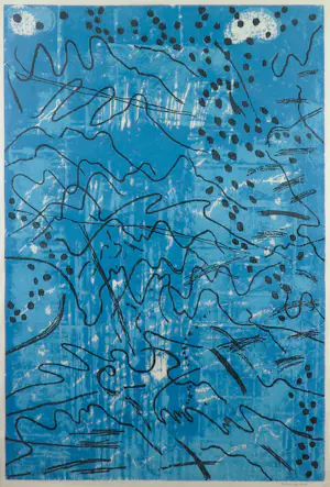 Jef Diederen - Houtsnede, Abstracte compositie - Ingelijst (Groot) kopen? Bied vanaf 80!