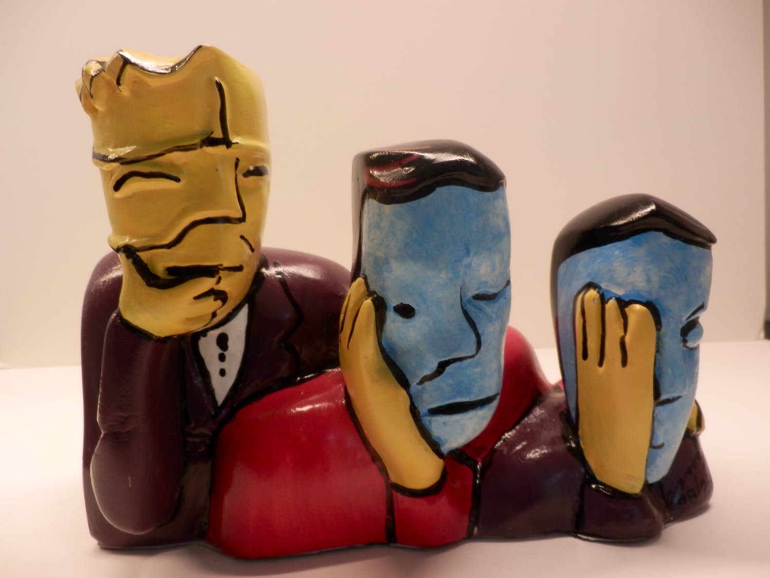 Herman Brood - Sculptuur HOREN ZIEN en ZWIJGEN-- GROOT!! BREED 24 CM!!!!! kopen? Bied vanaf 1!