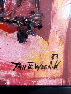 Jan te Wierik - Figuren, gemengde techniek op karton (groot) kopen? Bied vanaf 750!