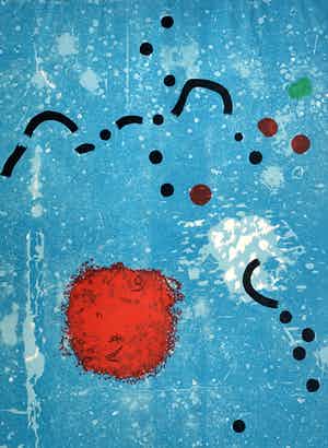 Jef Diederen - Kleurenhoutsnede op rijstpapier | zonder titel | 1987 verkocht voor € 100!