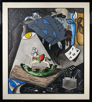 Sabrina Miconi - Acryl op doek, Stanze dei giochi - Ingelijst kopen? Bied vanaf 150!