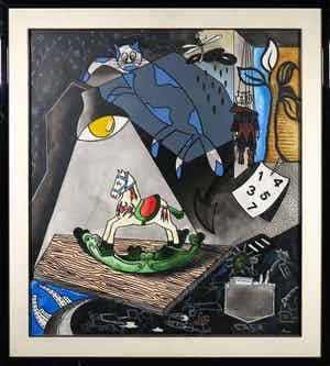 Sabrina Miconi - Acryl op doek, Stanze dei giochi - Ingelijst verkocht voor € 150!