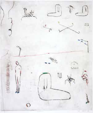 Henk Visch - Handgekleurde ets, Plaatsen verkocht voor € 1!