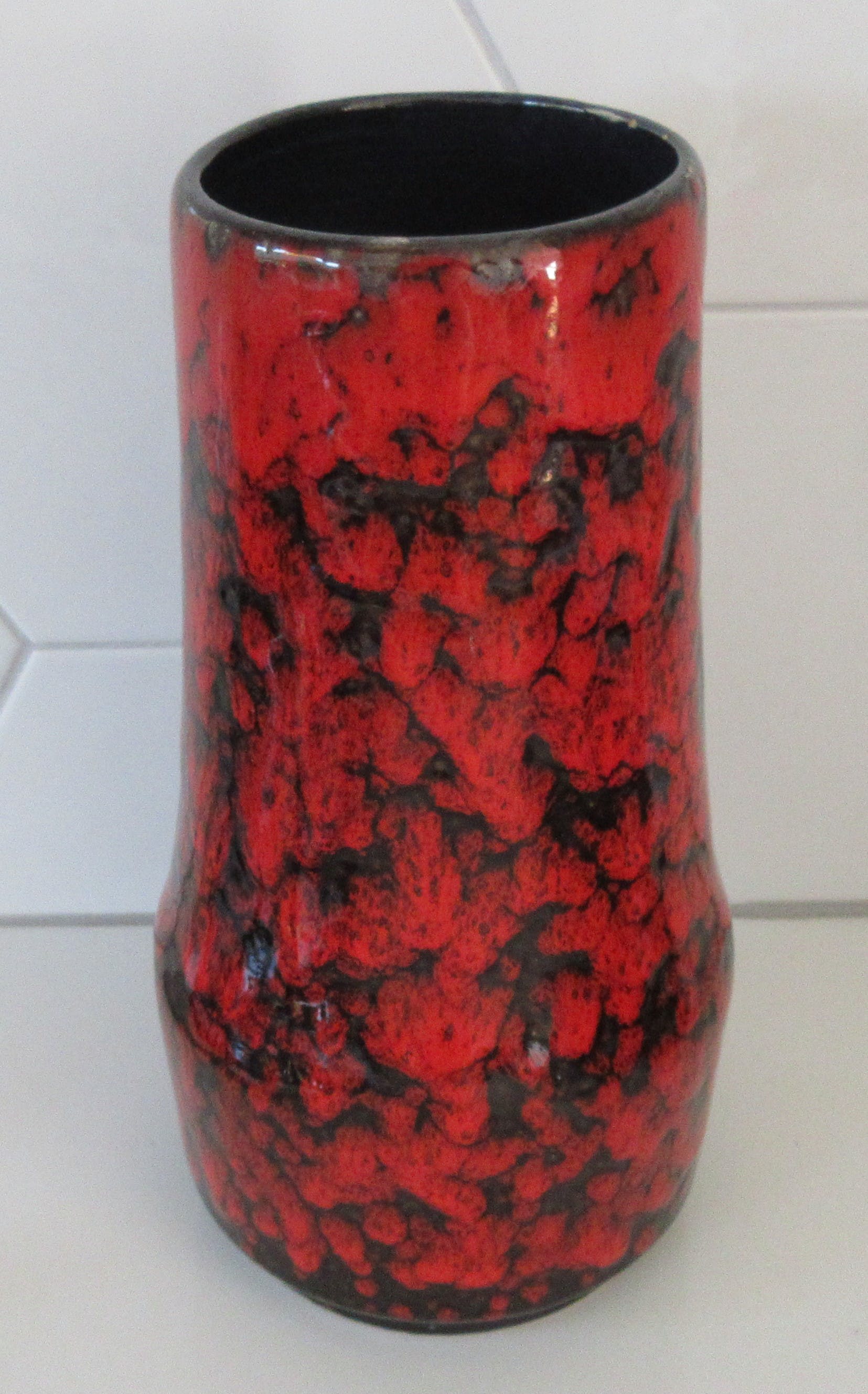 Scheurich Keramik - Rood gevlamde Fat lava vaas model 529-25 kopen? Bied vanaf 1!