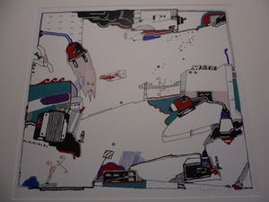 Huibert van Dorp - Zeefdruk, "Watt". kopen? Bied vanaf 20!