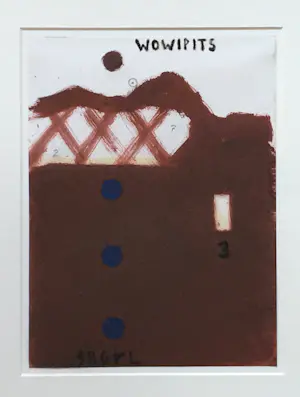 Reinier Lucassen - ‘Wowipits’ - gemengde techniek op papier - 1986 kopen? Bied vanaf 375!