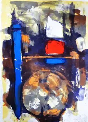 Hans Vanhorck - Kleurenzeefdruk WHEEL OF LIVE Handgesigneerd kopen? Bied vanaf 69!