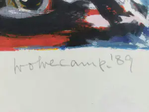 Theo Wolvecamp - Theo Wolvecamp orginele litho met lijst handgesigneerd 1989 Cobra kopen? Bied vanaf 225!