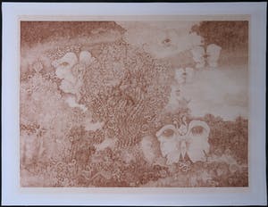Niet of onleesbaar gesigneerd - Tekening, Surrealistische compositie kopen? Bied vanaf 1!