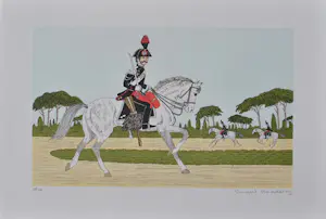 Vincent Haddelsey - Kleurenlitho THE WHITE HORSE Handgesigneerd kopen? Bied vanaf 49!