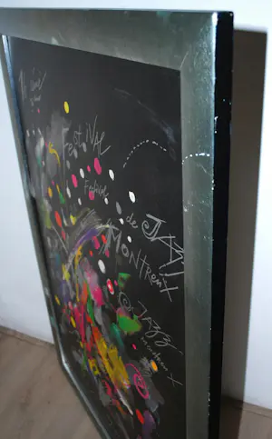 Jean Tinguely - zeefdruk (ook de lijst is gezeefdrukt) - Montreux 1982 - groot 110x80 cm kaufen? Bieten Sie von 250!