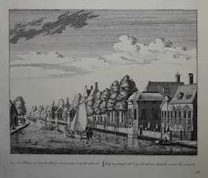 Abraham Rademaker - Zes prenten van Rijnland (omgeving Leiden) op drie bladen kopen? Bied vanaf 45!